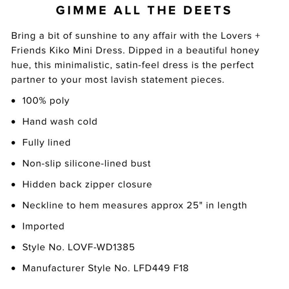 Lovers + Friends Strapless Mini Dress in Yellow - Picture 3 of 6